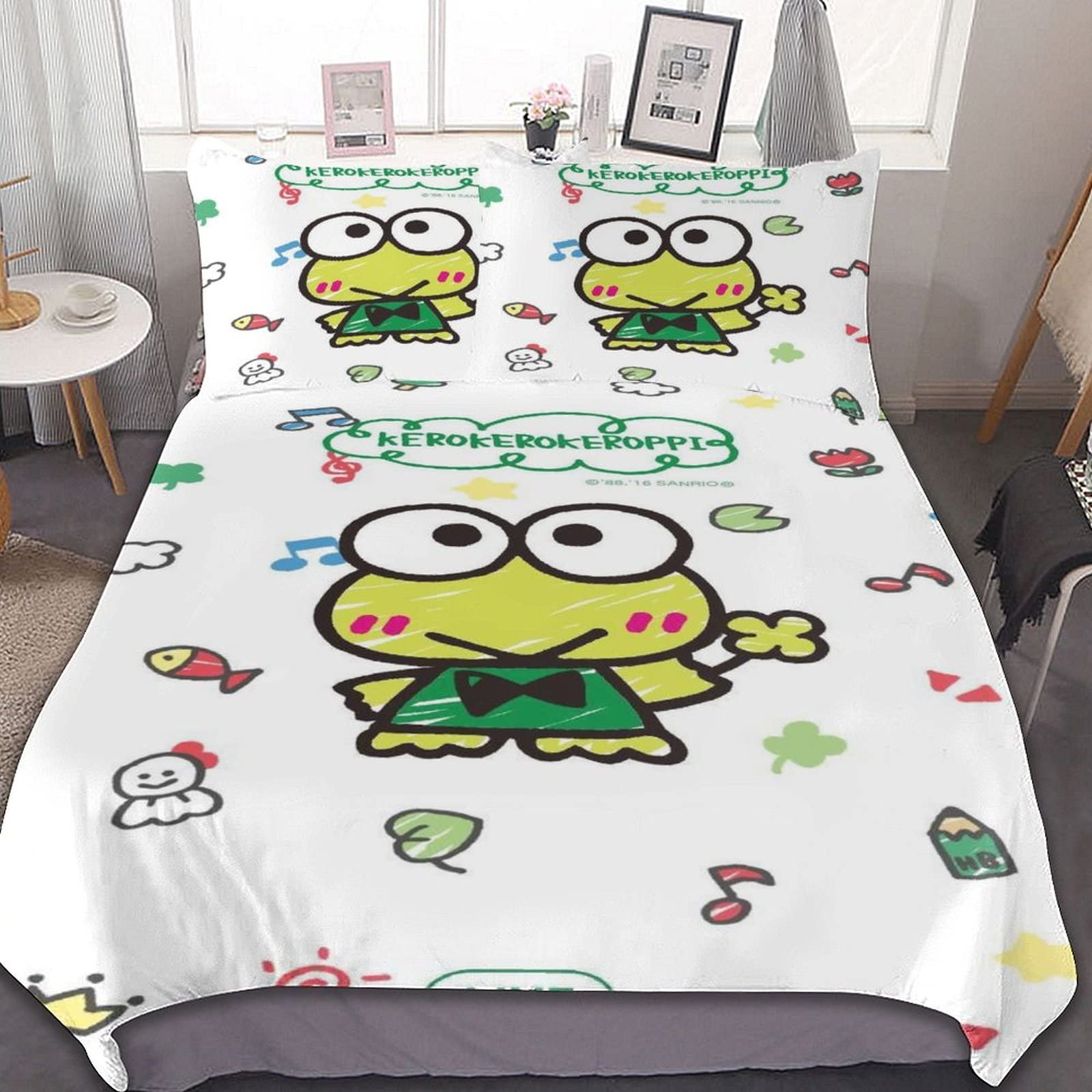 Amazon｜けろけろけろっぴ布団カバーセット 寝具カバーセット 3点